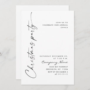 Elegant Minimalist Christmas Holiday Party Invitation