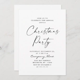 Elegant Minimalist Christmas Holiday Party Invitation