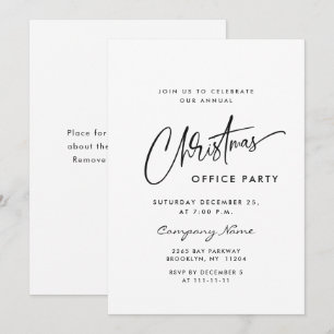 Elegant Minimalist Christmas Holiday Party Invitation