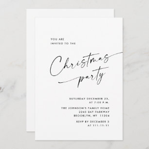Elegant Minimalist Christmas Holiday Party Invitation