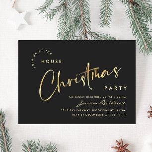 Elegant Minimalist Christmas Holiday Party Invitation