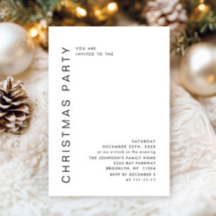 Elegant Minimalist Christmas Holiday Party Invitation