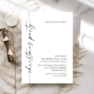 Elegant Minimalist Christmas Holiday Party Invitation