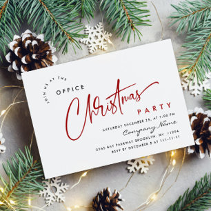 Elegant Minimalist Christmas Holiday Party Invitation