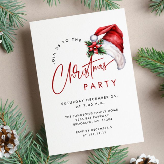 Elegant Minimalist Christmas Holiday Party Invitation (Creator Uploaded)