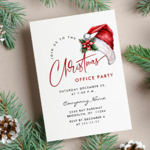 Elegant Minimalist Christmas Holiday Party Invitation