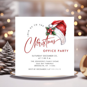 Elegant Minimalist Christmas Holiday Party Simple Invitation