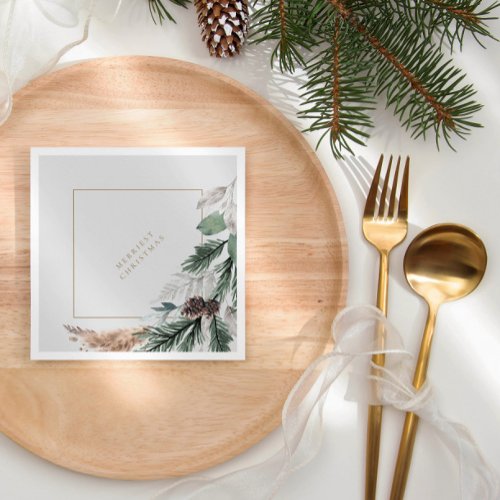 Elegant Minimalist Christmas Party Paper Napkin