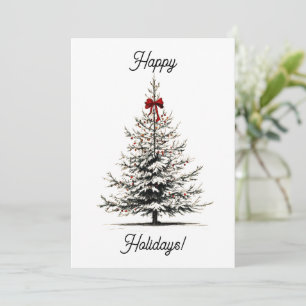 Elegant Minimalist Christmas Tree Card
