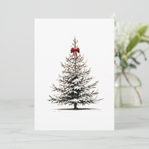 Elegant Minimalist Christmas Tree Card