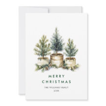 Elegant Minimalist Christmas Tree Greeting