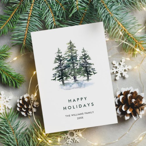 Elegant Minimalist Christmas Tree Greeting Holiday Card