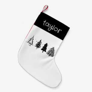 Elegant Minimalist Christmas Tree Small Christmas Stocking