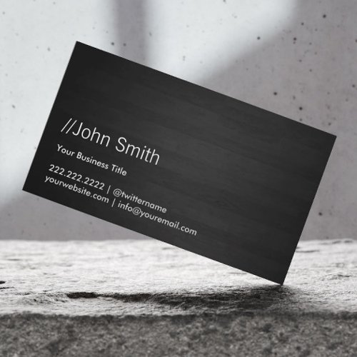Classy Dark Wood Texture Business Card
