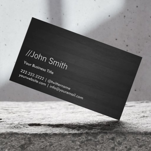 Customizable Classy Dark Wood Texture Business Card