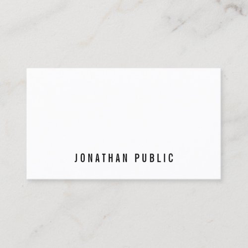 Elegant Minimalist Clean Professional Modern Plain Business Card