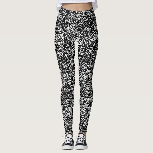 Elegant Minimalist Color of Life Design Leggings (Front)