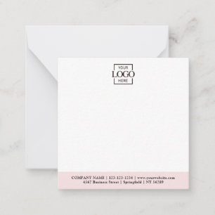 Elegant Minimalist Company Business Logo Branded Note Card