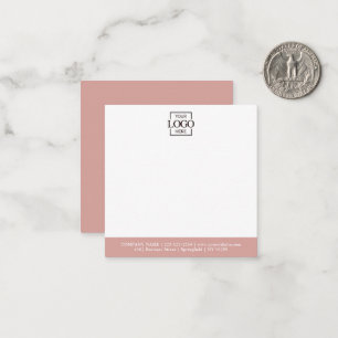 Elegant Minimalist Company Business Logo Branded Note Card