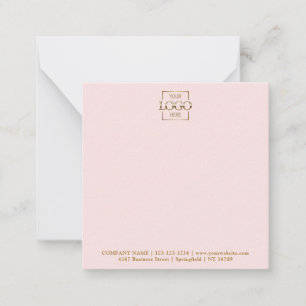 Elegant Minimalist Company Business Logo Branded Note Card