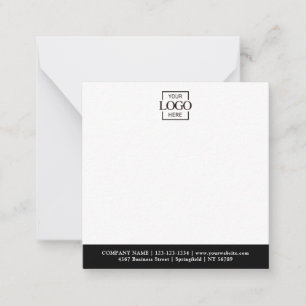 Elegant Minimalist Company Business Logo Branded Note Card