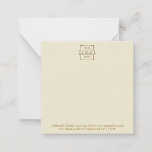 Elegant Minimalist Company Business Logo Branded Note Card