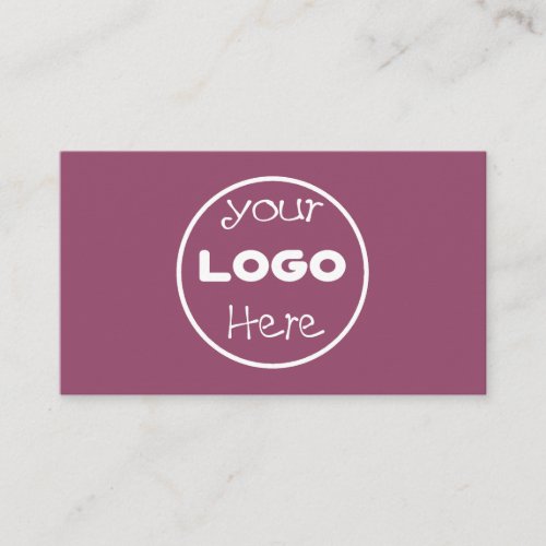 Elegant Minimalist Company Logo QR Code  Pink  Business Card