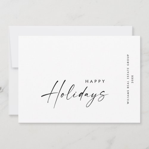 Elegant Minimalist Corporate Christmas Greeting Holiday Card