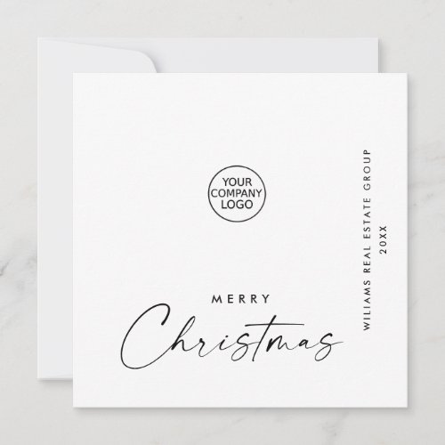 Elegant Minimalist Corporate Christmas Greeting Holiday Card