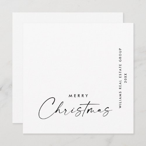 Elegant Minimalist Corporate Christmas Greeting Holiday Card