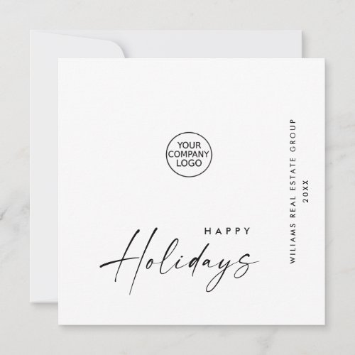 Elegant Minimalist Corporate Christmas Greeting Holiday Card