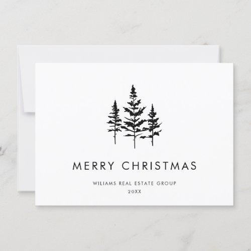 Elegant Minimalist Corporate Christmas Greeting Holiday Card