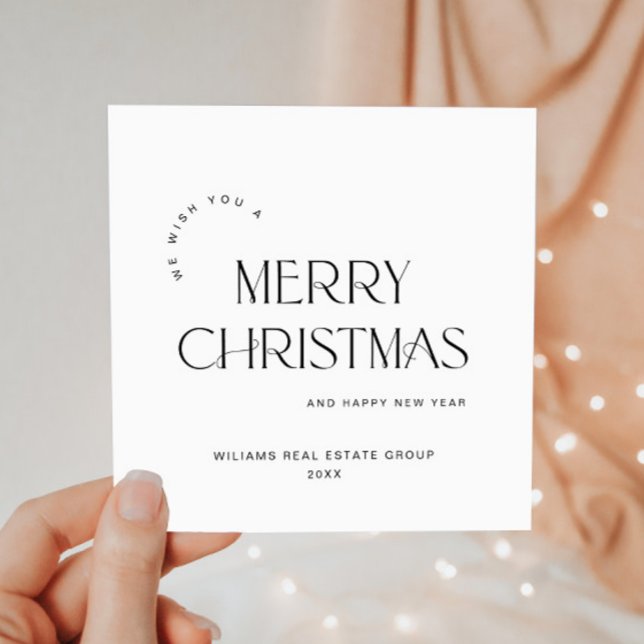 Elegant Minimalist Corporate Christmas Greeting Holiday Card (Creator Uploaded)