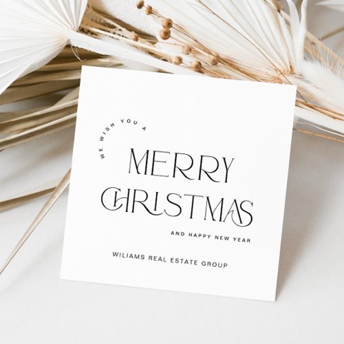 Elegant Minimalist Corporate Christmas Greeting Holiday Card