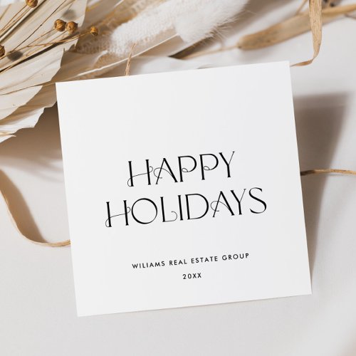 Elegant Minimalist Corporate Christmas Greeting Holiday Card