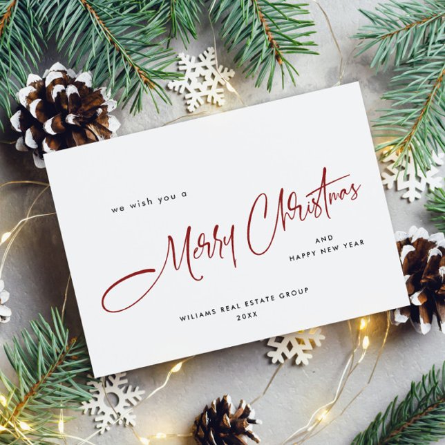 Elegant Minimalist Corporate Christmas Greeting Holiday Card (Creator Uploaded)