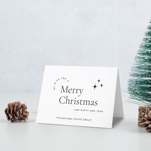 Elegant Minimalist Corporate Christmas Greeting Holiday Card