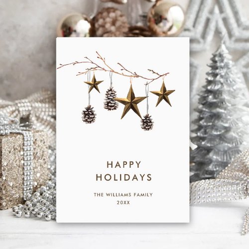 Elegant Minimalist Corporate Christmas Greeting Holiday Card