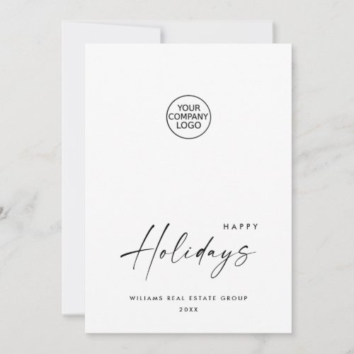 Elegant Minimalist Corporate Christmas Greeting Holiday Card