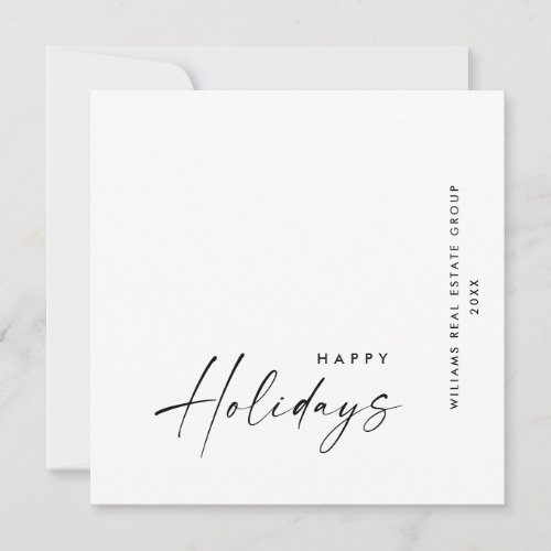 Elegant Minimalist Corporate Christmas Greeting Holiday Card