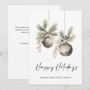 Elegant Minimalist Corporate Christmas Holiday Card