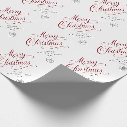 Elegant Minimalist Corporate Holiday Christmas Wrapping Paper