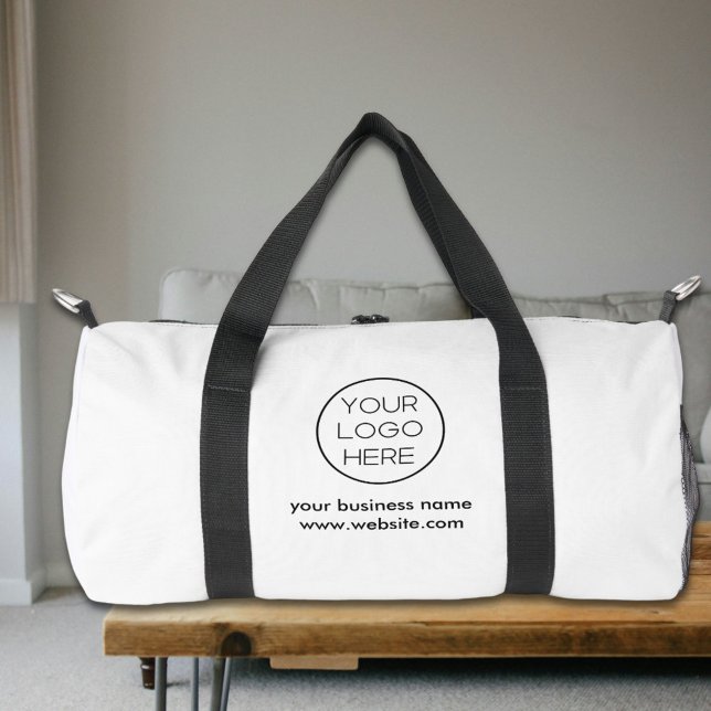 Elegant Minimalist Custom Business Logo  Duffle Bag (Creator Uploaded)