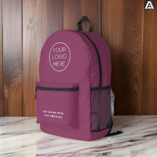 Elegant Minimalist Custom Business Logo Grape Printed Backpack