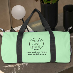 Elegant Minimalist Custom Business Logo   Mint Duffle Bag