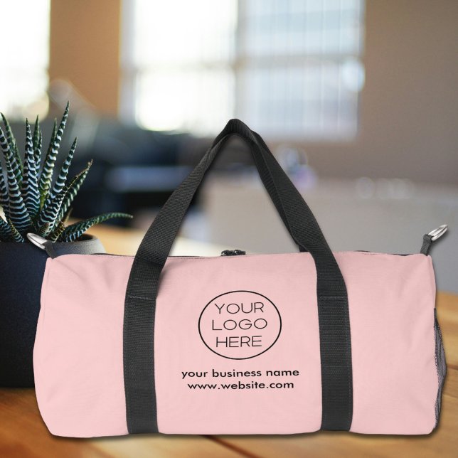 Elegant Minimalist Custom Business Logo | Pink Duffle Bag (Creator Uploaded)