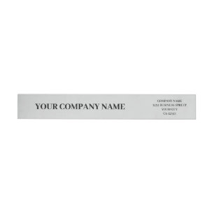 Elegant Minimalist Custom Light Gray Business Wrap Around Label