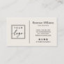 Elegant minimalist custom logo light brown business card