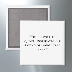 Elegant Minimalist Custom Quote Magnet