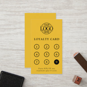 Elegant Minimalist Custom Small Business Logo Loyalty Card